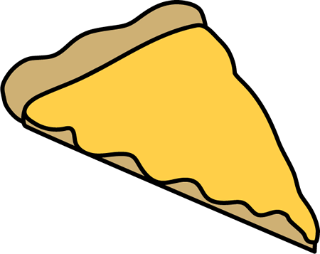 Cheese Pizza Slice - Cheese Pizza Slice Clipart (450x357), Png Download