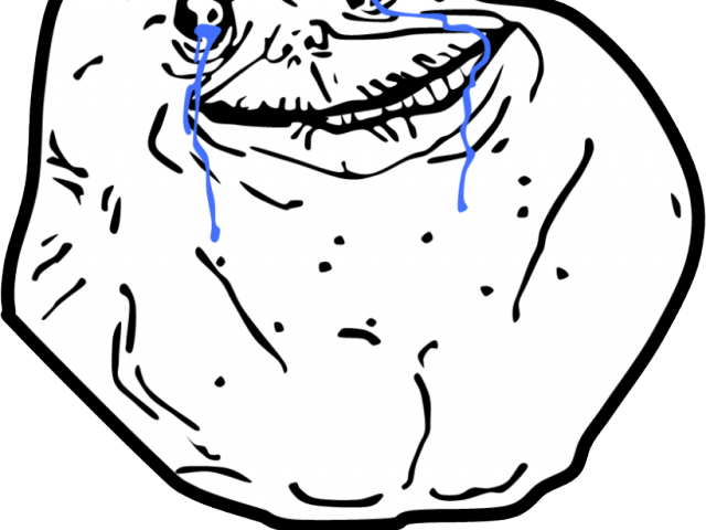 Forever Alone Clipart Troll - Forever Alone Meme Cut Out (640x480), Png Download