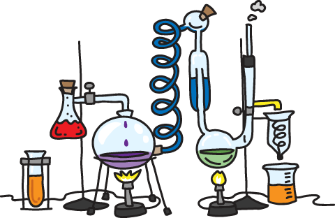 Science Lab Png Picture - Cartoon Science Equipment (480x312), Png Download