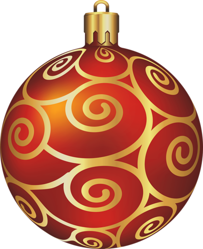 Picture Free Library Red Christmas Ornament Clipart - Esferas De Navidad Png (408x500), Png Download