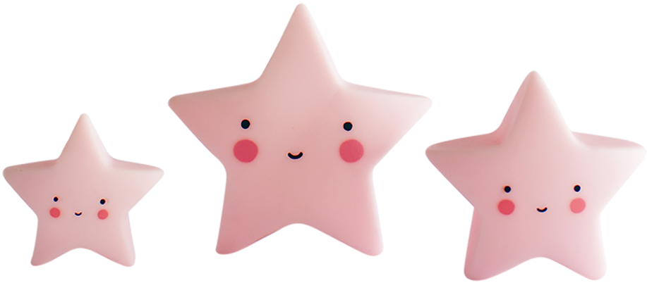 Mini Pink Star - Little Lovely Company Mini Star Shelf Decor - Pink (960x1009), Png Download