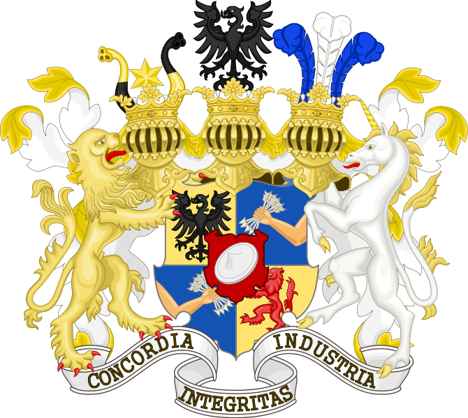 The City Is Not A Part Of England, Just As Washington - Rothschild Family Arms (640x573), Png Download