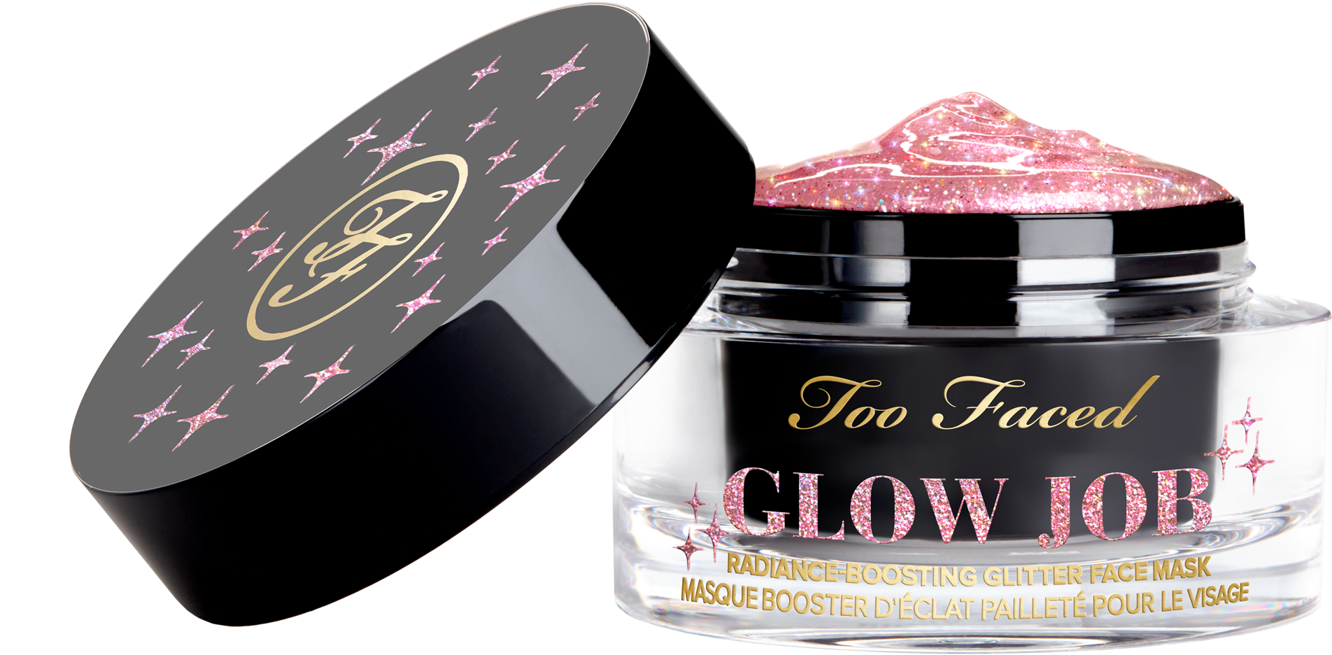 Glow Job Radiance Boosting Glitter Face Mask Pink Tiara - Too Faced Glow Job (2000x936), Png Download