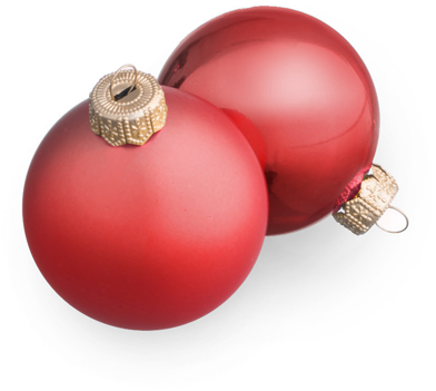 Red Christmas Balls 6 Cm Fairytrees - Christmas Tree (585x585), Png Download