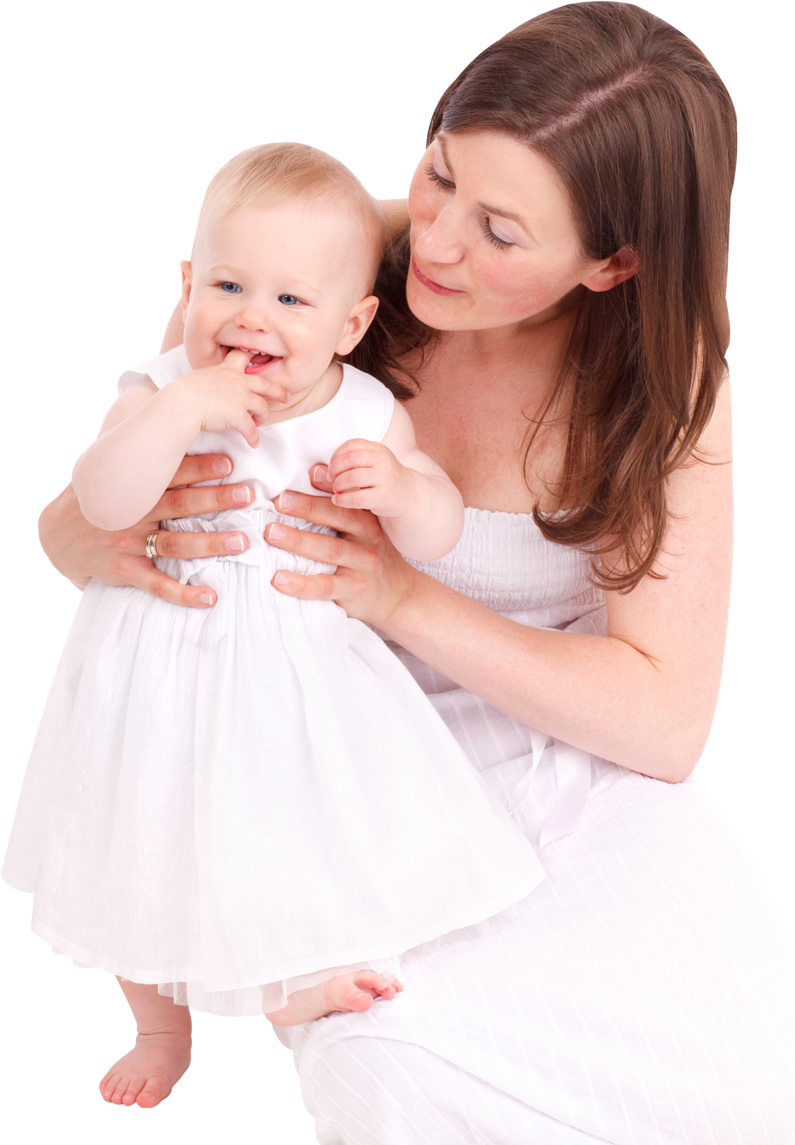 Happy Loving Mother And Her Baby Png Image - Mother And Baby Png (500x711), Png Download