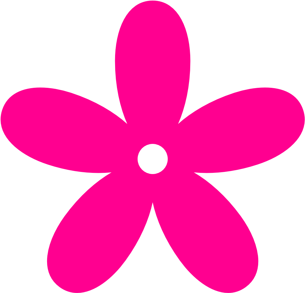 Color Clipart Colourful Flower - Pink Flower Clipart (999x990), Png Download