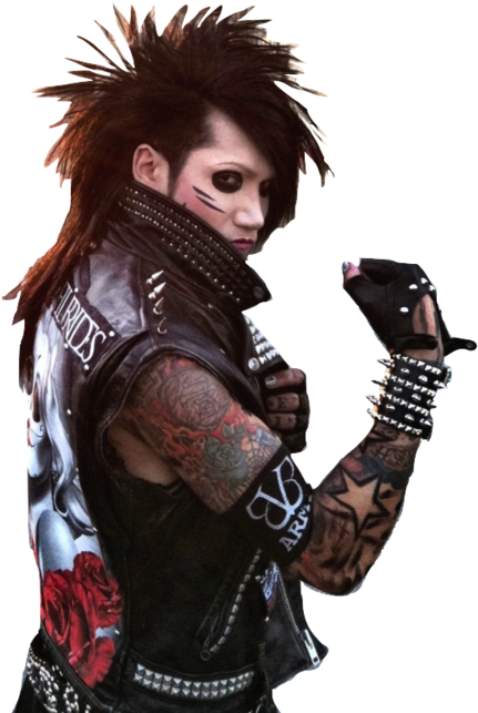 Black Veil Brides, Bvb, And Ashley Purdy Image - Bass Black Veil Brides (500x695), Png Download