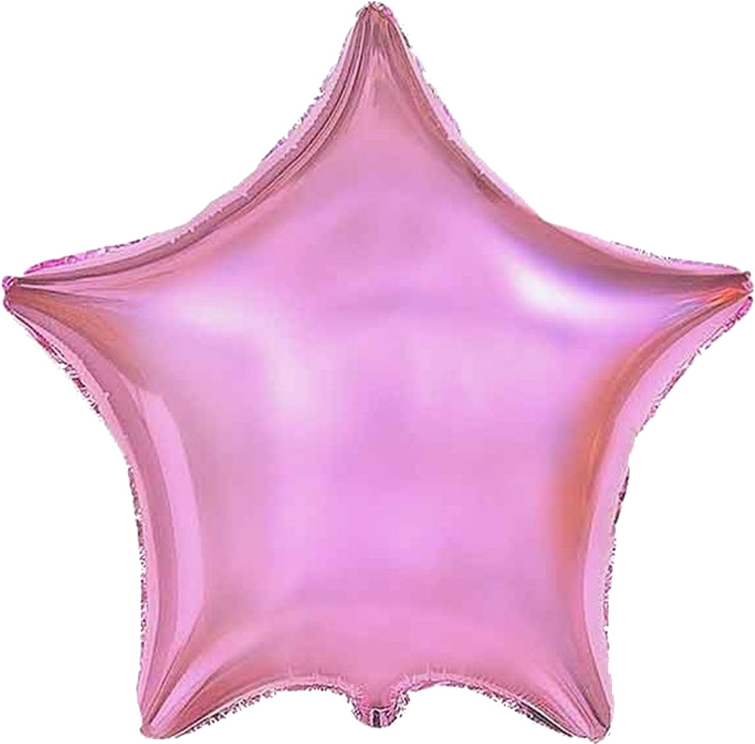 Pink Star Flower Shop Studio Flores - Balón Foliový 45 Cm Hvězda Metalická Světle Růžová (1500x1430), Png Download