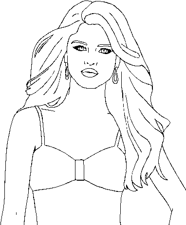 Dibujo De Selena Gomez Para Colorear - Desenhos Da Selena Gomez Para Colorir (600x470), Png Download