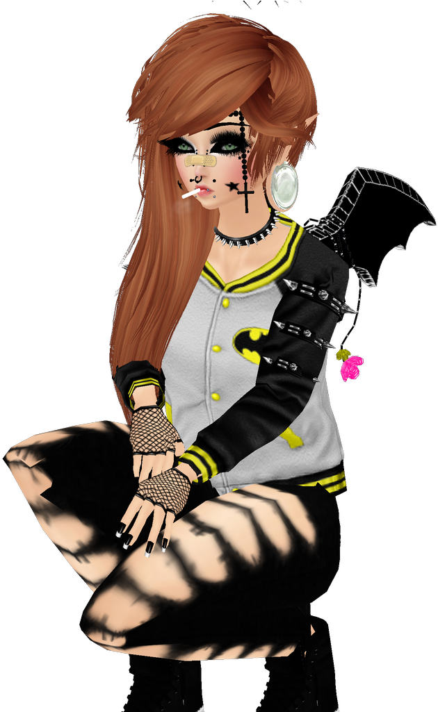 Captured Inside Imvu - Cartoon (744x1024), Png Download