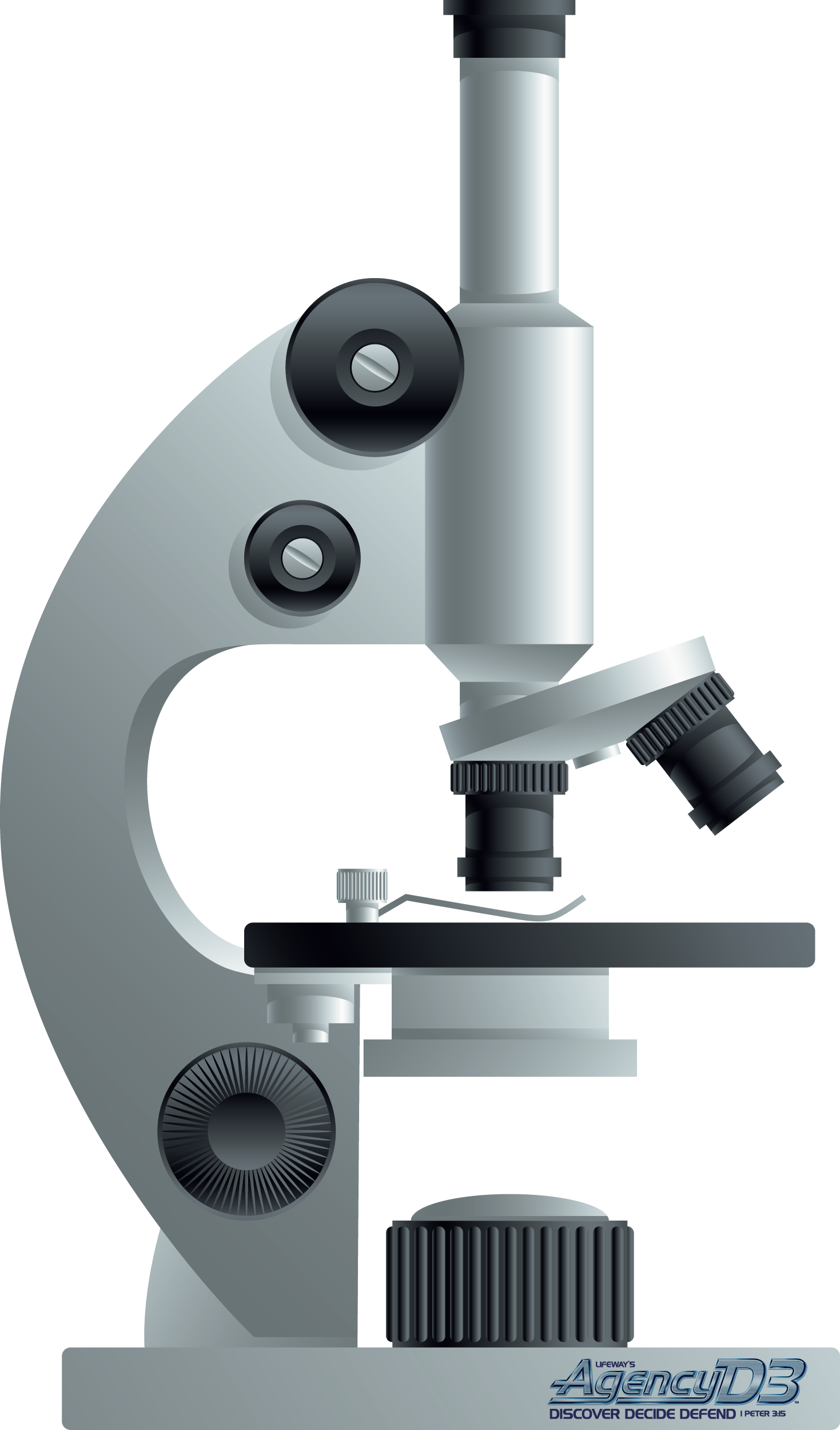 Microscope Clipart Physical Science - Microscope Clipart (1469x2499), Png Download