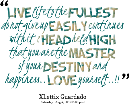 Live Life To The Fullest Quotes Dfea - Life (500x418), Png Download