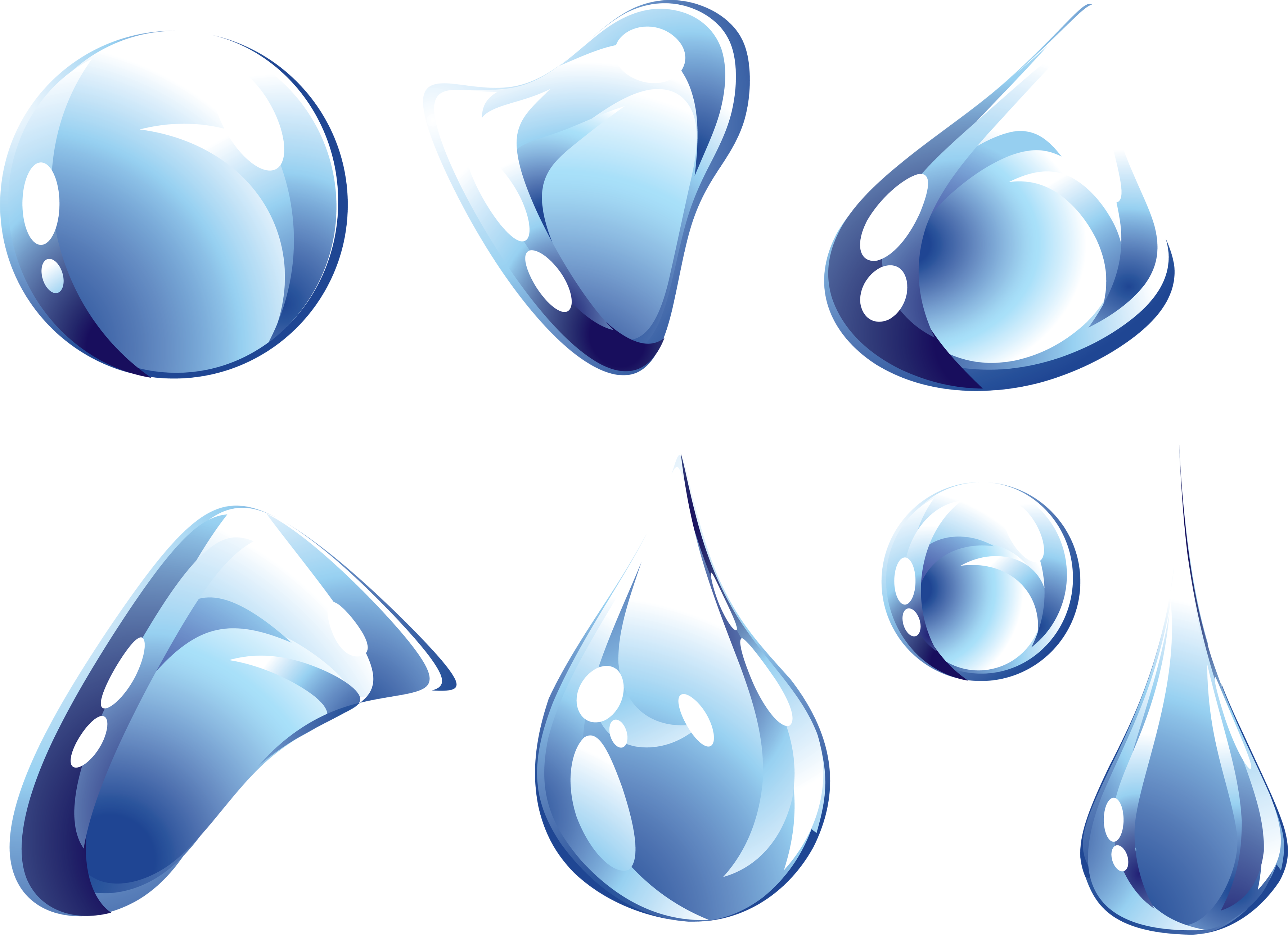Water Drops Png Image - 3d Water Drop Png (3578x2597), Png Download