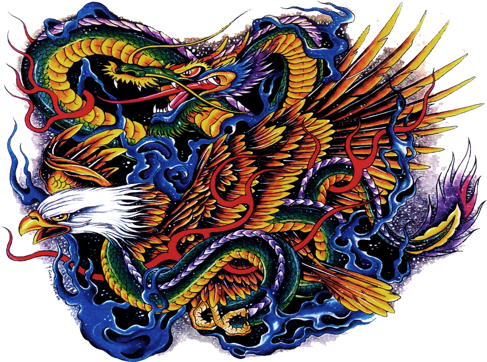 Color Tattoo Transparent Png - Tattoo Transparent Png Color (1024x768), Png Download
