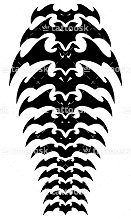 Arm Tattoo Designs Png Free Bats Tattoo On Spine - Transparent Spine Tattoo Png (270x450), Png Download
