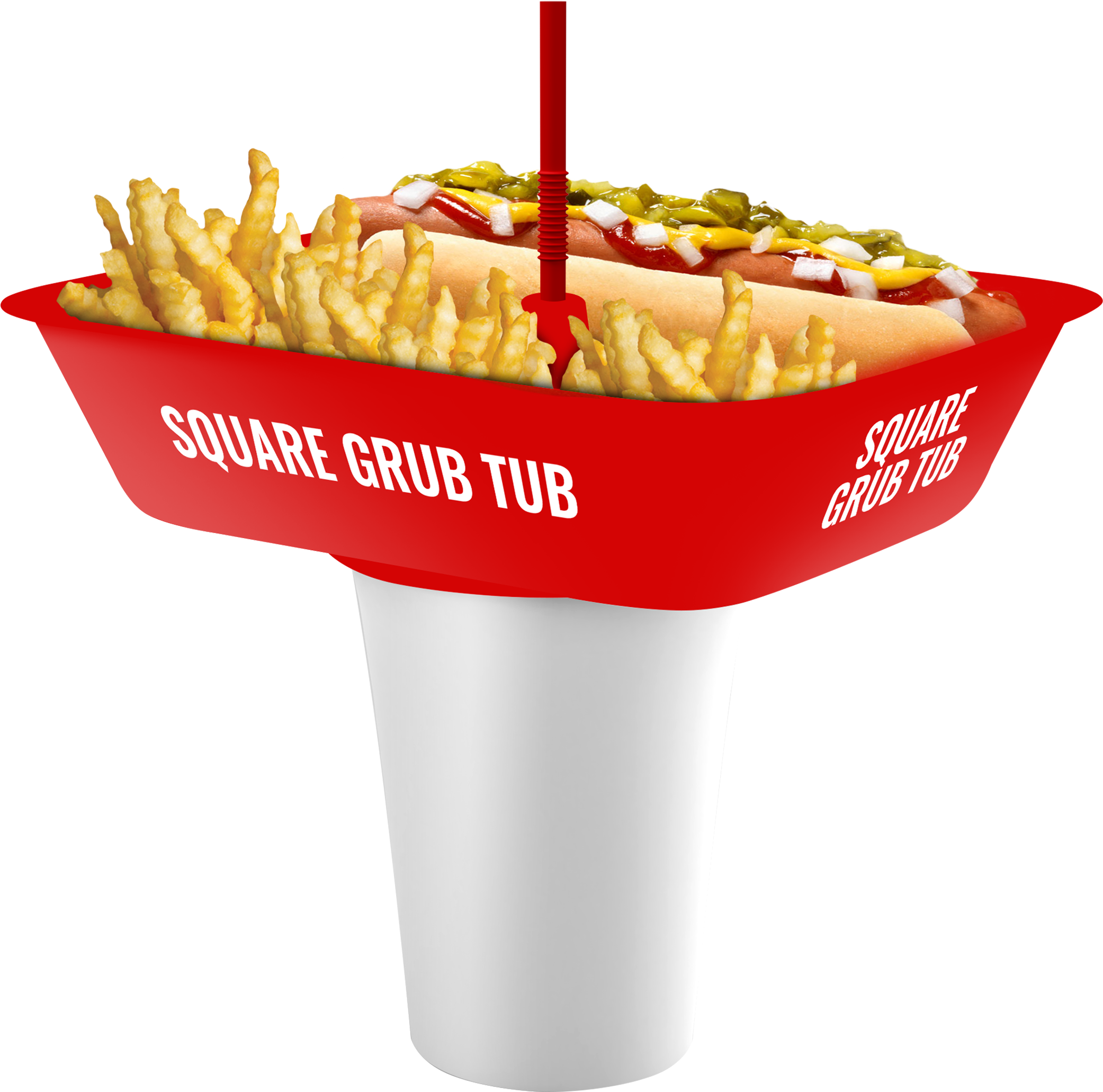 Grub Tub Squared Ren - French Fries (2550x3300), Png Download