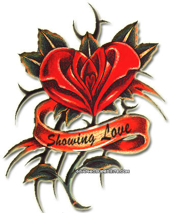 Arm Tattoo Designs Png Cross Tattoos Designs For Men - Rose Heart Tattoo Png (350x418), Png Download