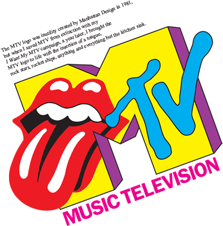 Mtv Png Logo - George Lois Logos: The Creative Punch Of Big Idea Branding (510x489), Png Download