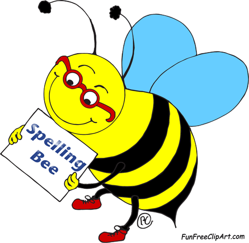 Spelling Bee Clipart Free - Draw A Spelling Bee (500x488), Png Download