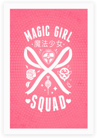 Magic Girl Squad Poster - Magic Girl Squad Tote Bag: Funny Tote Bag From Lookhuman. (484x484), Png Download