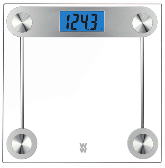 Digital Glass Scale With Blue Backlight Display - Conair Weight Watchers Ww26 Digital Glass Scale (550x550), Png Download