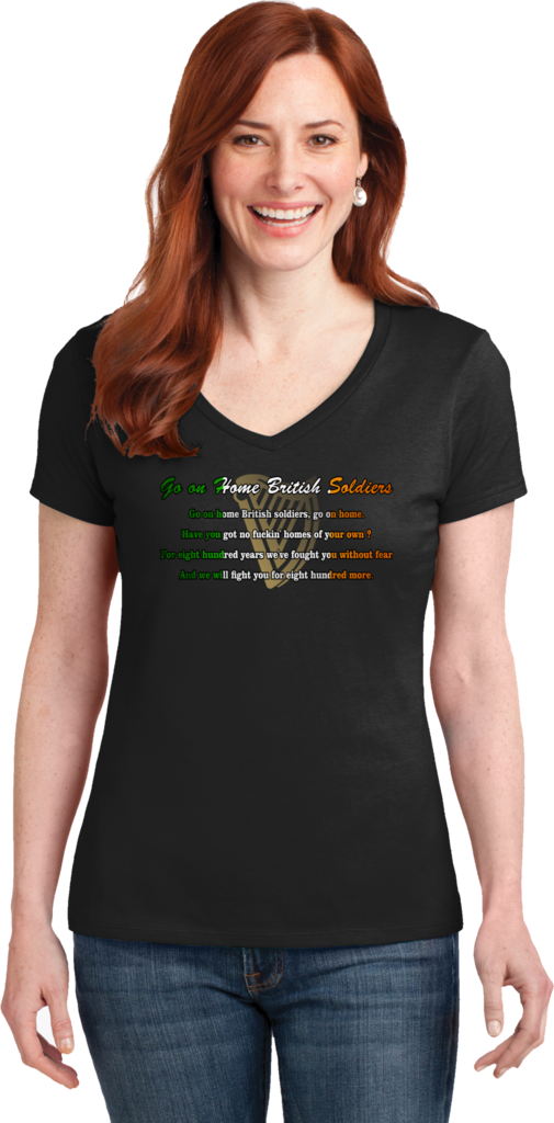 Go On Home British Soldiers Lyrics T-shirt - Hanes Nano-t - Xs,s,m,l,xl,light Steel,ash - Women (505x1024), Png Download