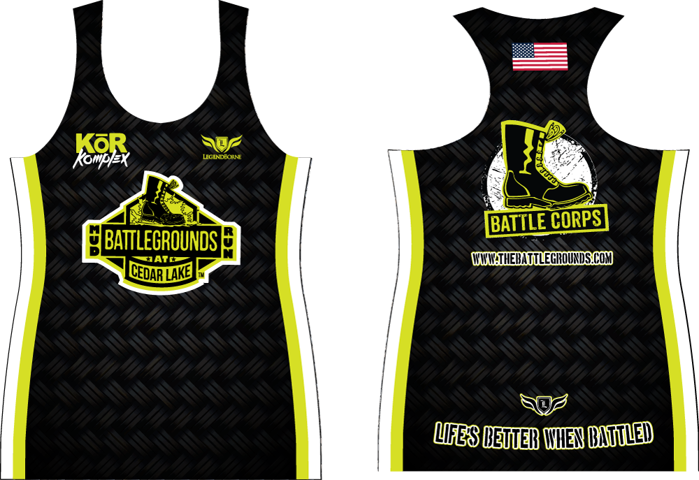 Battle Corps Womens Ocr Racerback - Gold Gym (1000x687), Png Download