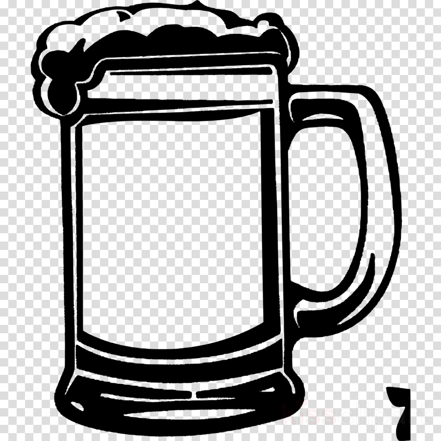 Beer Mug Black And White Clipart Beer Cocktail Beer - Beer Glass Clip Art (900x900), Png Download