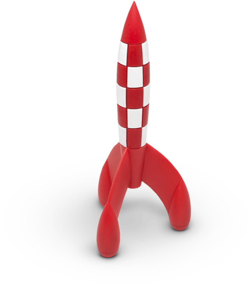 The Adventures Of Tintin Moon Rocket Figurine - Adventures Of Tintin Moon Rocket (760x622), Png Download