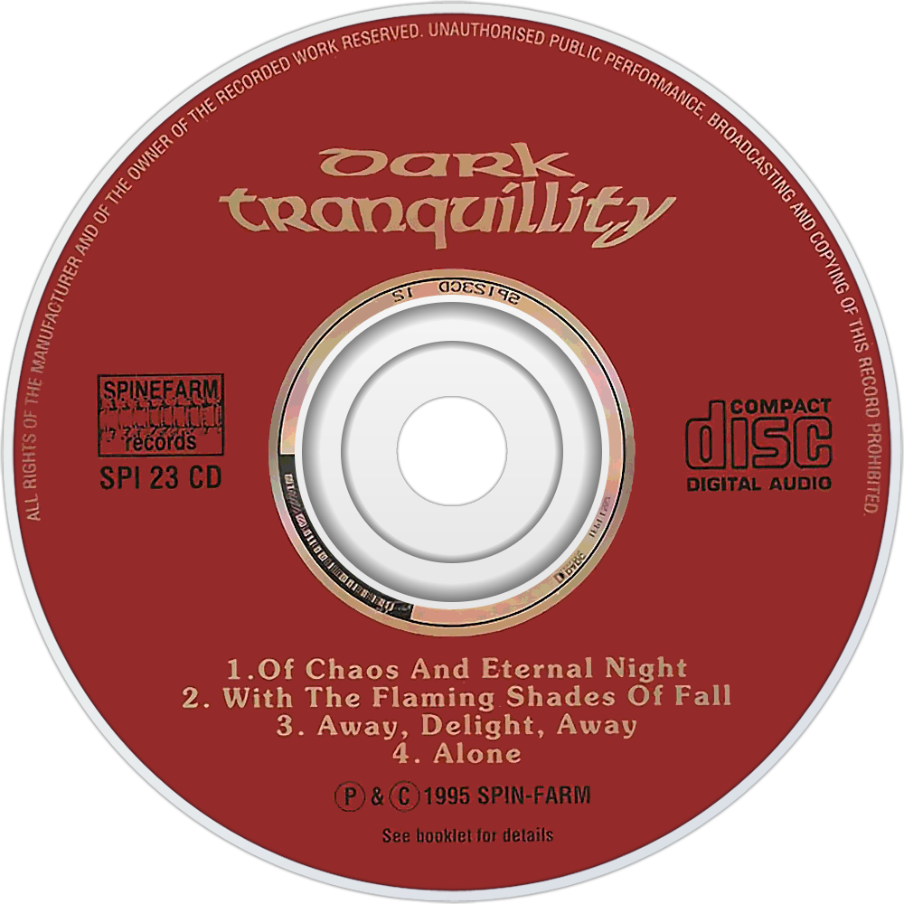 Dark Tranquillity Of Chaos And Eternal Night Cd Disc - Skydancer/of Chaos And Eternal Night (1000x1000), Png Download