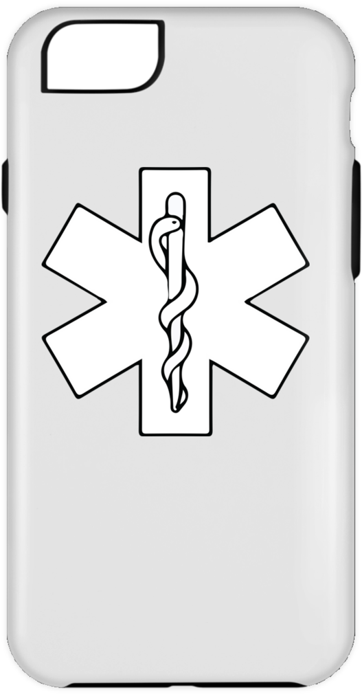 Star Of Life White Iphone 6 Plus Tough Case - Judge Dredd (1024x1024), Png Download