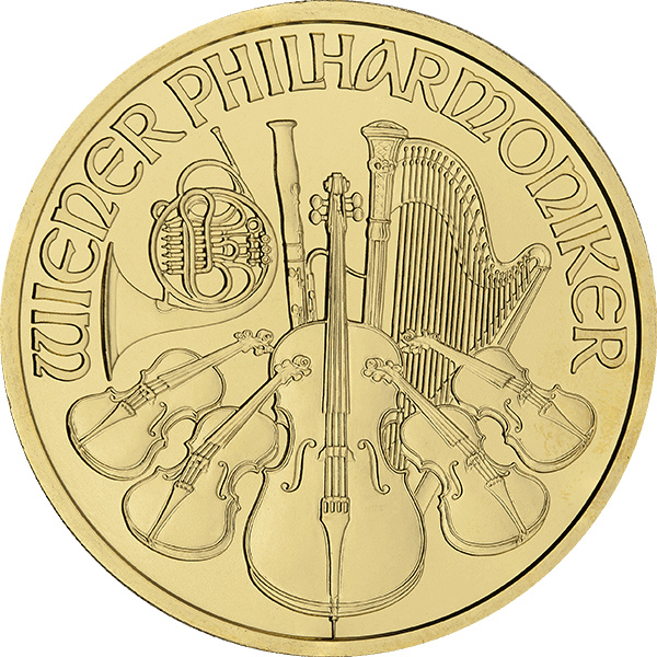 Picture Of 1 Oz Austrian Gold Philharmonic - Vienna Philharmonic (600x600), Png Download