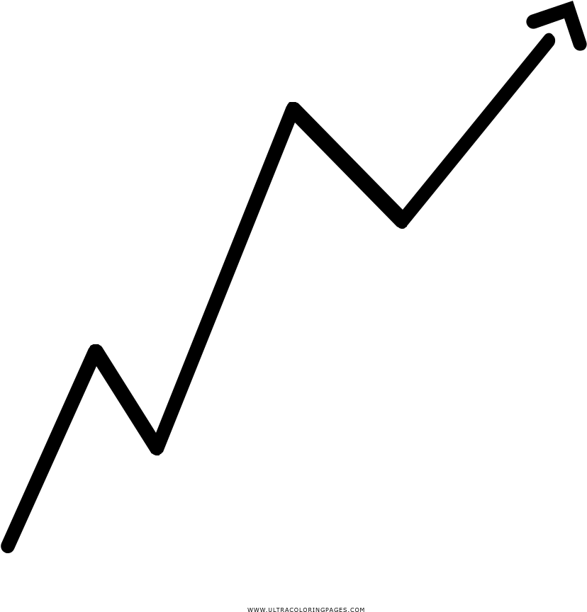 Seta Subindo Png - Line Art (1000x1000), Png Download