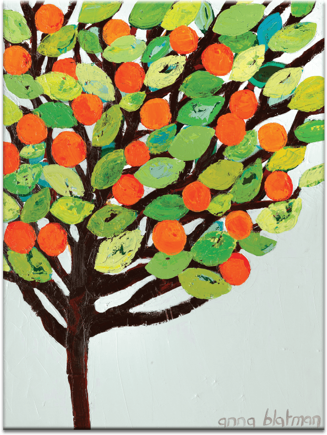 Yard Oranges - Yard Oranges Printed Wall Art Size / Frame: 41 X 51cm (900x900), Png Download