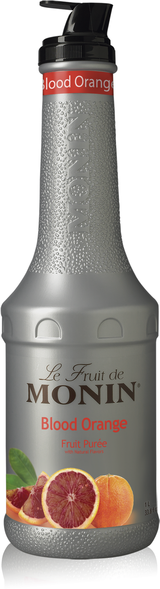 1l Blood Orange Fruit Purée - Monin Puree (1051x2102), Png Download