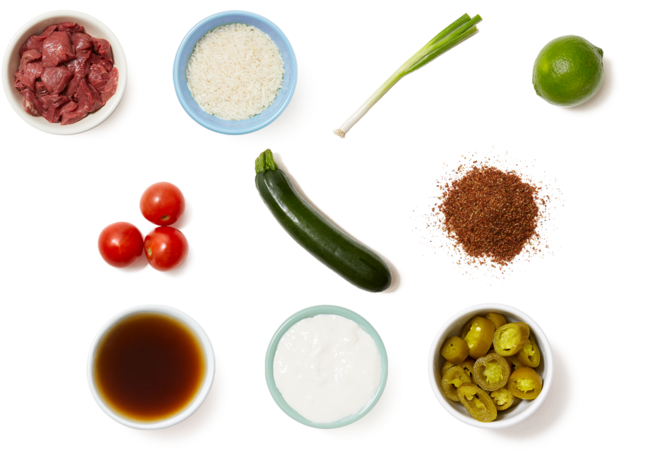 Mexican-spiced Beef & Rice Bowls With Sautéed Zucchini - Spice (700x477), Png Download