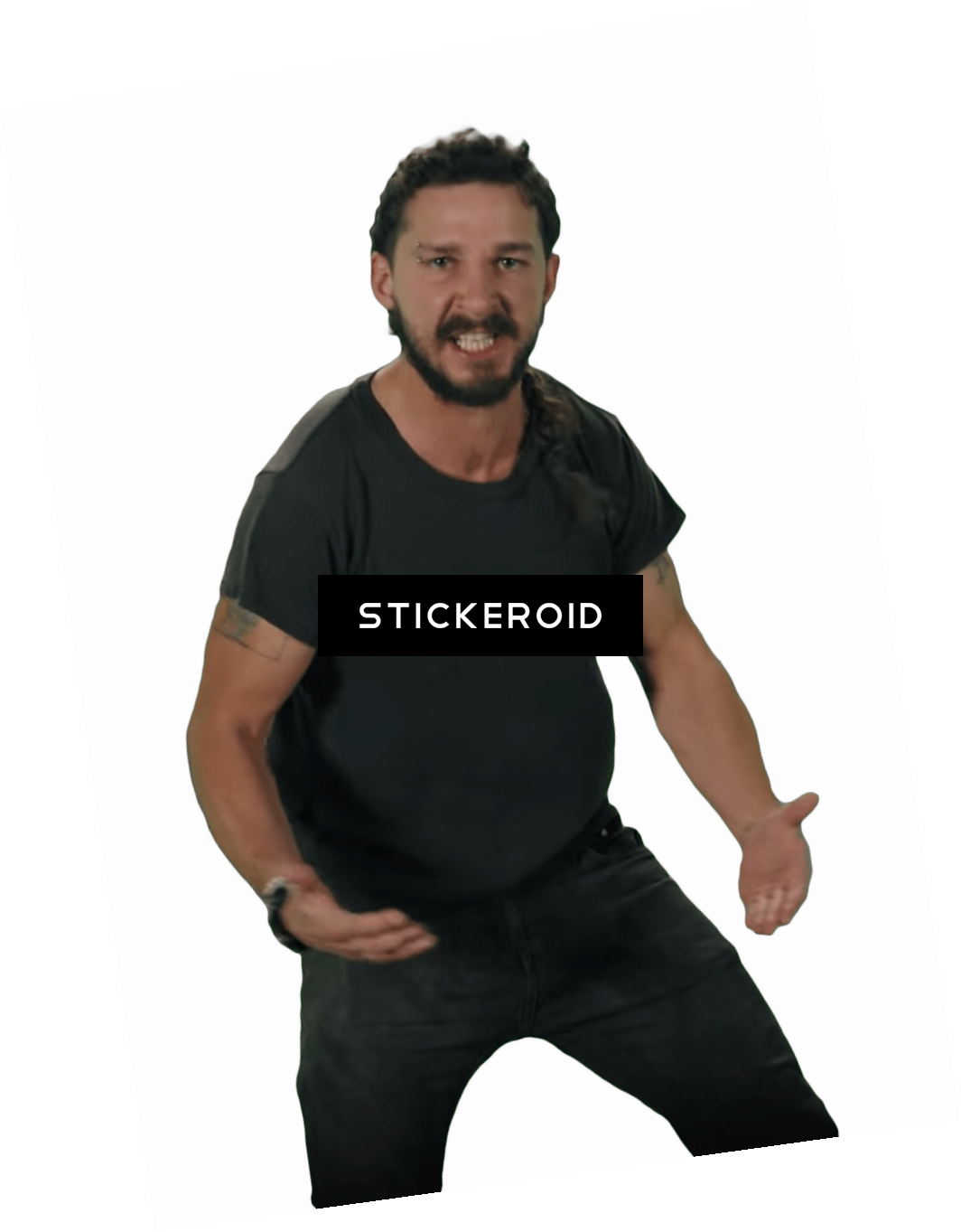 Shia Labeouf Angry - Pocket (1064x1363), Png Download