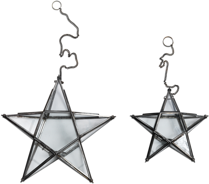 Kirsty Gadd Textiles - Nkuku Small Glass Hanging Star - Antique Brass Gold (1024x737), Png Download