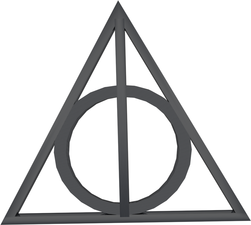 Printable Deathly Hallows Symbol (1200x1200), Png Download