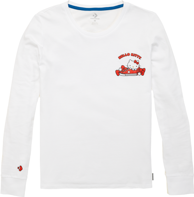 Converse X Hello Kitty Long Sleeve Shoe Pile T Shirt - Clothing (1200x1200), Png Download