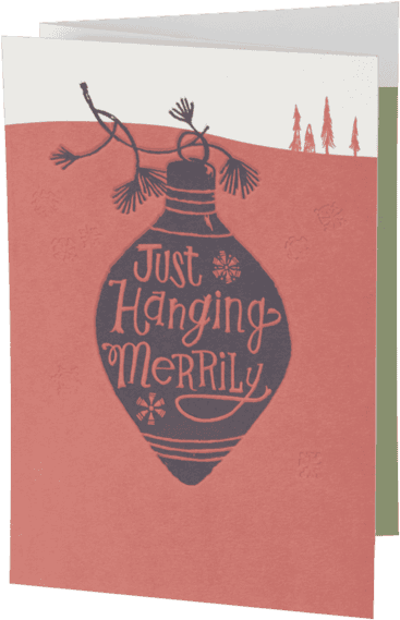 Hanging Merrily Fold Out Holiday Card - Life Is Good Hanging Merrily Fold Out Holiday Card (570x570), Png Download