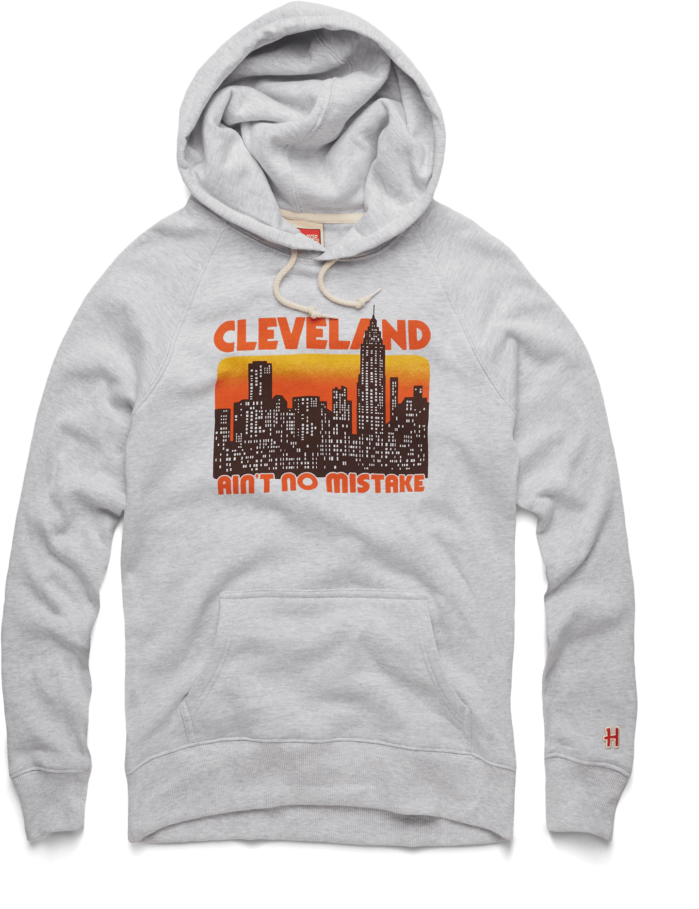 Cleveland Ain't No Mistake Hoodie Retro Cle Ohio Hooded - Hoodie (2000x2000), Png Download