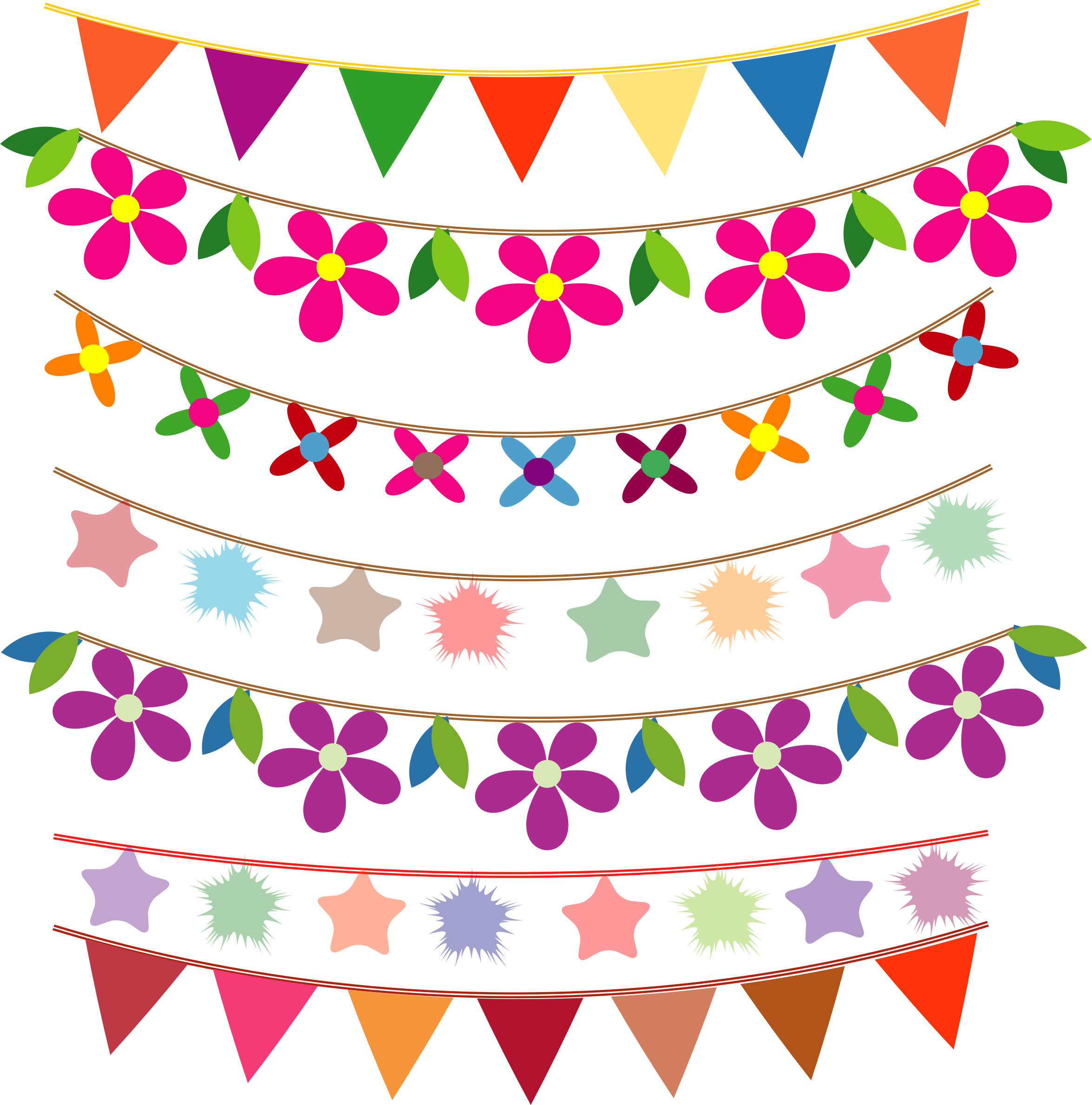 This Free Icons Png Design Of Simple Buntings Set 1 (2349x2378), Png Download