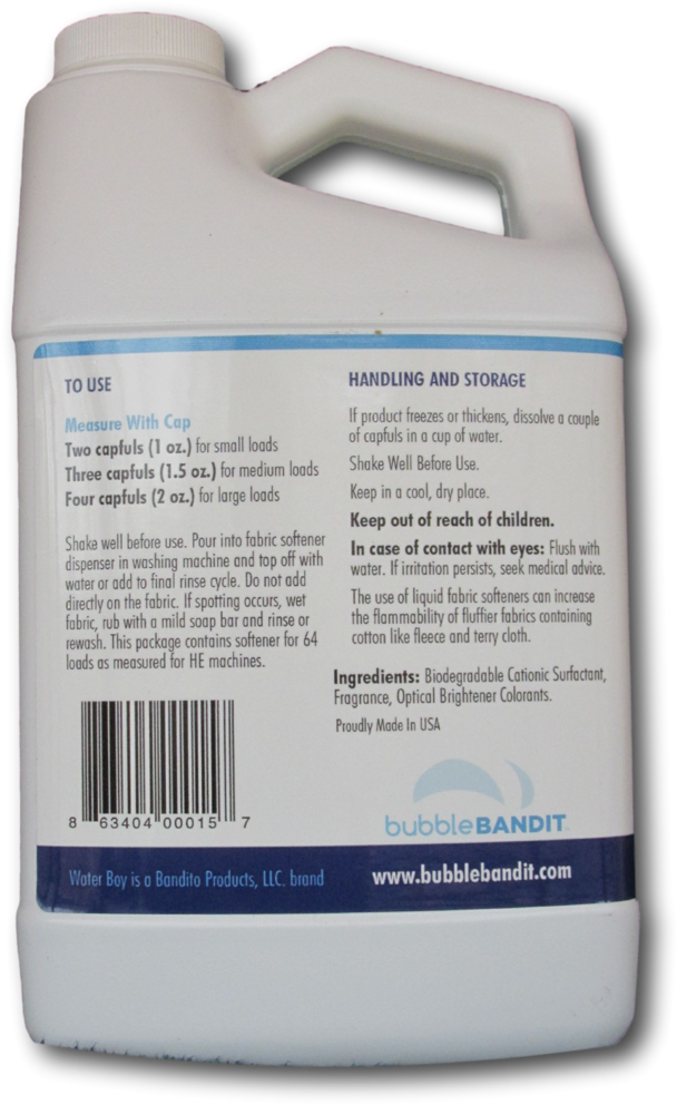 Water Boy Liquid Fabric Softener Concentrated For Hard - Carton (643x1024), Png Download