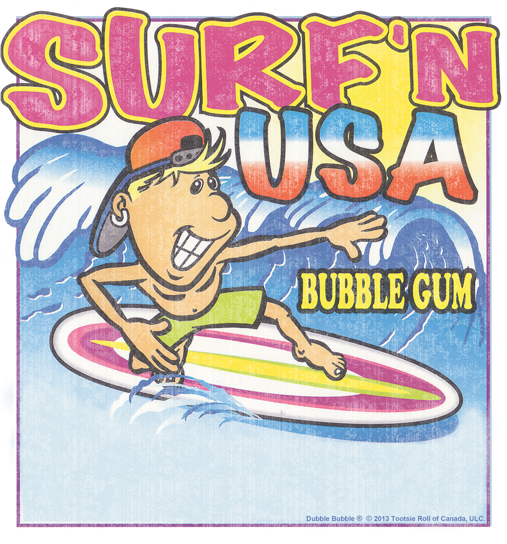 Dubble Bubble Surfn Usa Gum Toddler T-shirt - Dubble Bubble (1200x1246), Png Download