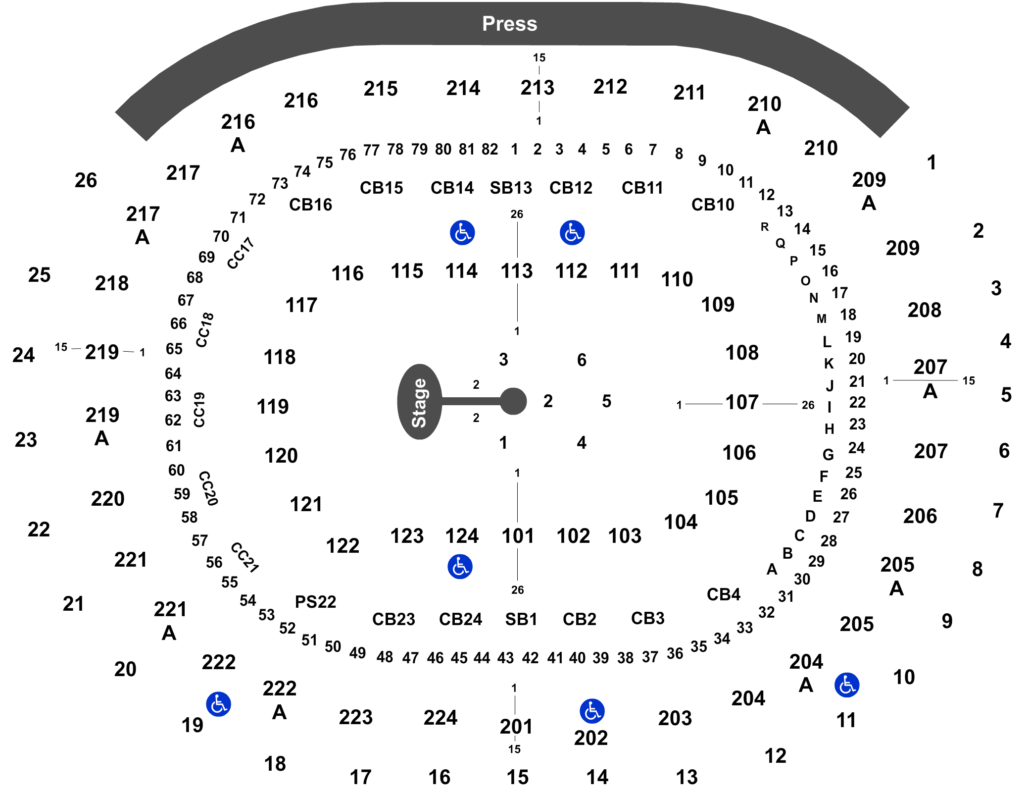 Legend - Wells Fargo Center Section 105x (2100x1692), Png Download