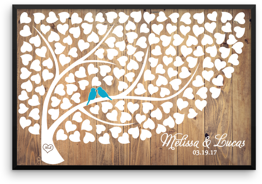 Wedding Tree Guest Book Alternative Poster, Print, (1000x1000), Png Download
