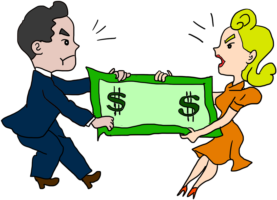 Cómo Evitar Los Problemas De Pareja Por Dinero Y Llevar - Fighting Over Money Clipart (1280x850), Png Download