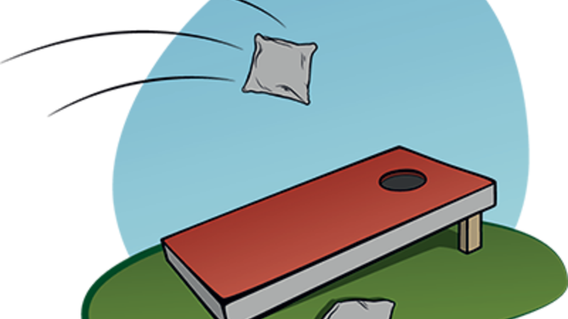 Cornhole Cartoon (800x450), Png Download