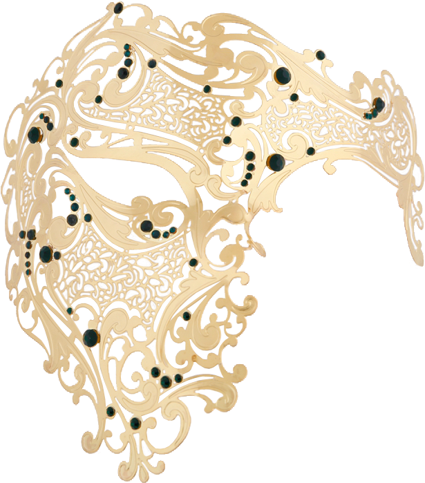 Gold Series Signature Phantom Of The Opera Half Face - Singlestopshop 2016* Newest *horror Phantom Laser Cut (727x800), Png Download